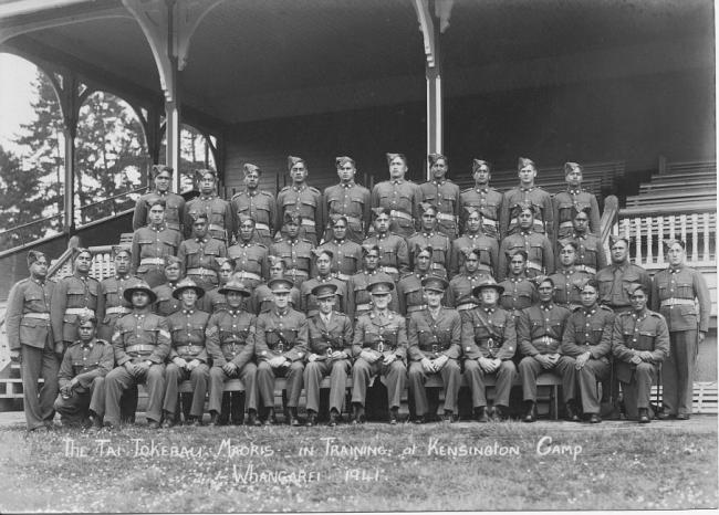 1941 The Tai Tokerau Maoris - In Training, at Kensington Camp, Whangarei