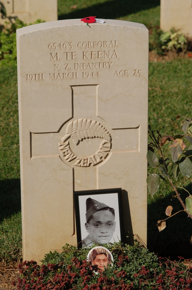 Matekino Te Keena, Cassino War Cemetery