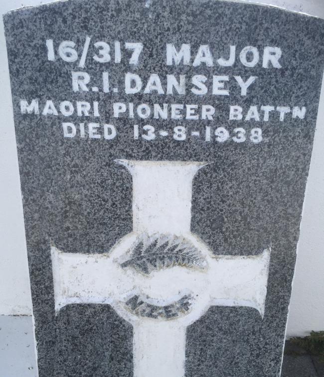 Grave of RI Dansey at Muruika, Rotorua