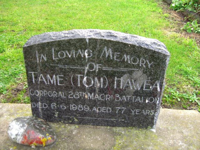Headstone of Tame Hawea aka Tom Bishop