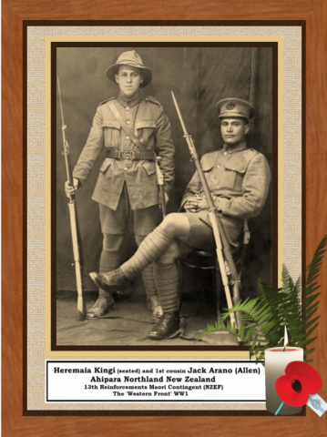 13th Reinforcements Maori Contingent (NZEF) Ahipara Northland New Zealand The 'Western Front' WW1