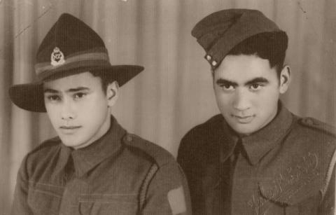 Kora Naera on the left; Barney William Pumipi on the right