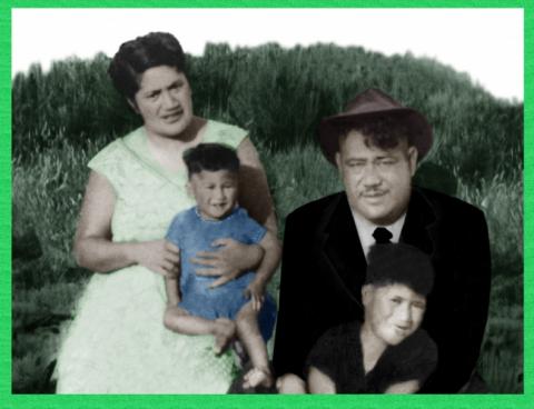Te Iwa Mihaka and whanau