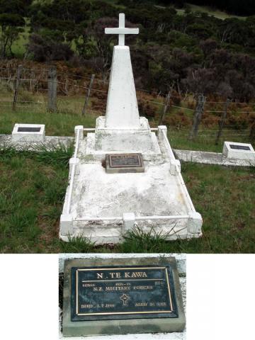 Ni Te Kawa's grave at Tikapa Maori Cemetery